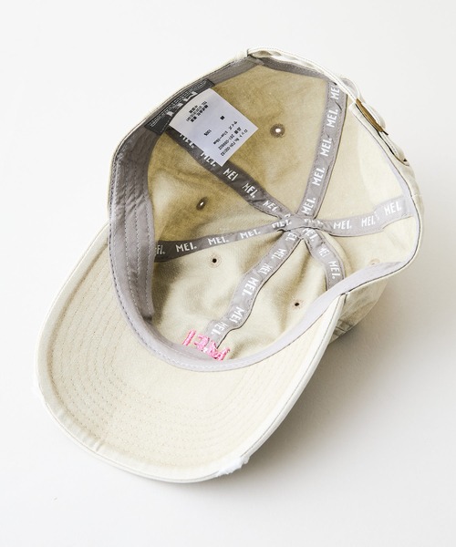 MEI(メイ)の「【MEI/メイ】ピグメントローキャップ ウォッシュ加工 ダメージ加工(キャップ・メンズ・ライトパープル/ホワイト/ブラック/ベージュ/ブルー・FREE)」の13枚目の写真