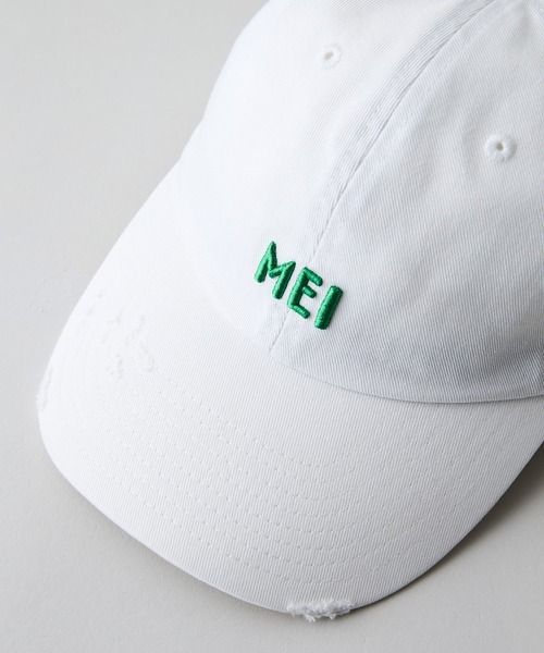 MEI(メイ)の「【MEI/メイ】ピグメントローキャップ ウォッシュ加工 ダメージ加工(キャップ・メンズ・ライトパープル/ホワイト/ブラック/ベージュ/ブルー・FREE)」の14枚目の写真