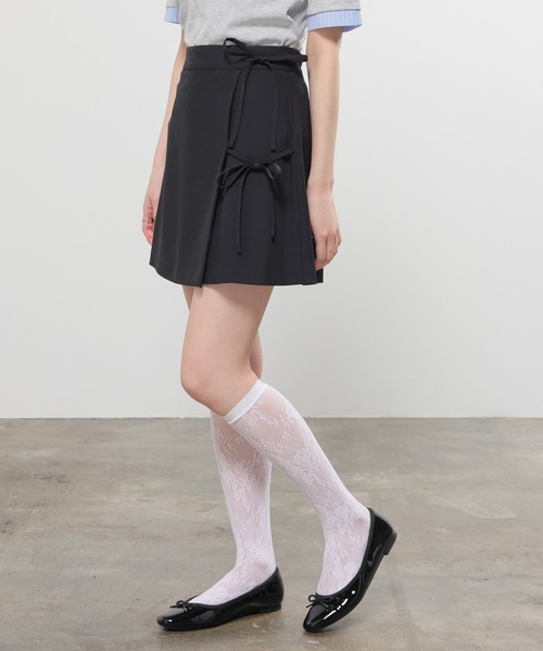 Honeys(ハニーズ)の「裏地パンツ付ミニスカート(スカート・レディース・ベージュ/ブラック/杢グレー・L/M/S/SS)」の6枚目の写真