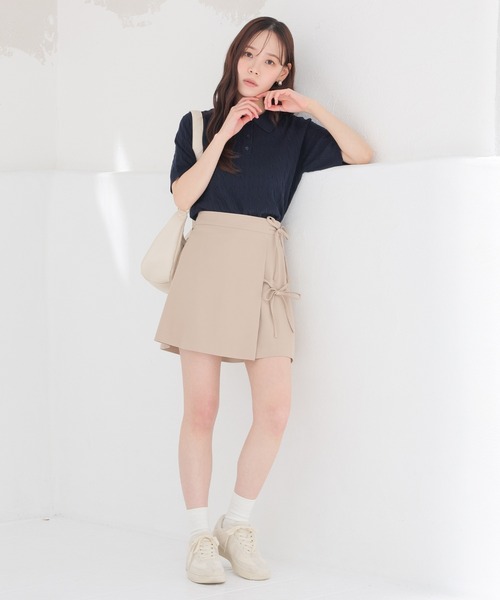 Honeys(ハニーズ)の「裏地パンツ付ミニスカート(スカート・レディース・ベージュ/ブラック/杢グレー・L/M/S/SS)」の10枚目の写真