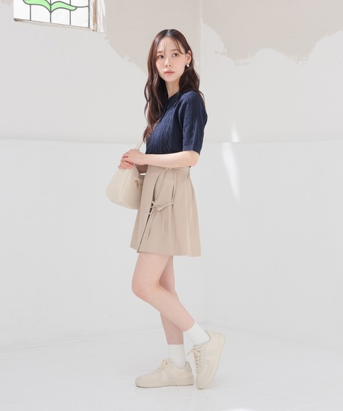 Honeys(ハニーズ)の「裏地パンツ付ミニスカート(スカート・レディース・ベージュ/ブラック/杢グレー・L/M/S/SS)」の11枚目の写真