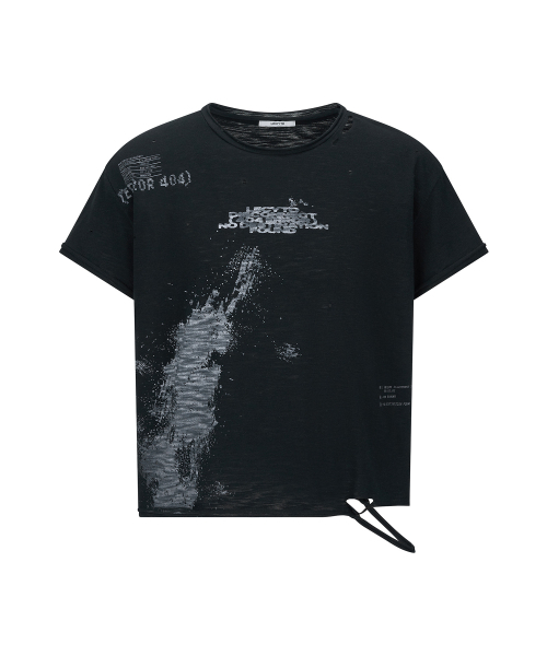 LECYTO（レシト）の「Splatter Error Vintage T-Shirt_[Black]（Tシャツ/カットソー・レディース・その他・FREE）」の4枚目の写真