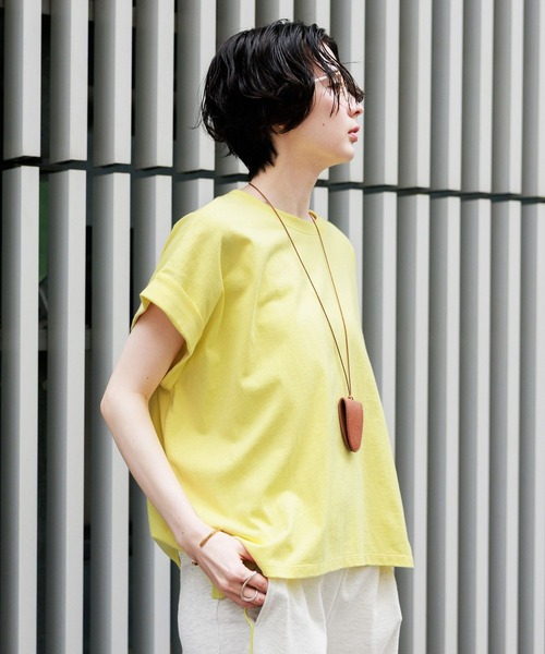 GEORGE'S(ジョージズ)の「ロールアップスリーブT(Tシャツ/カットソー・レディース・チャコールグレー/オフホワイト/イエロー/ブラック/イエロー系その他2・FREE)」の20枚目の写真