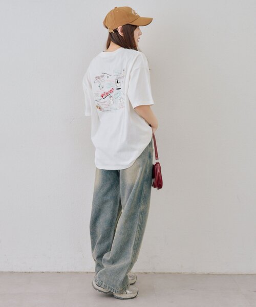 Another Branch olive des olive（アナザーブランチオリーブデオリーブ）の「【人気シリーズ！】オバケ刺繍Tシャツ（Tシャツ/カットソー・レディース・オートミール/スミクロ/サックスブルー/オフホワイト・FREE）」の8枚目の写真