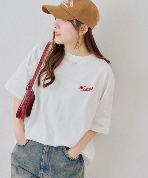 Another Branch olive des olive（アナザーブランチオリーブデオリーブ）の「【人気シリーズ！】オバケ刺繍Tシャツ（Tシャツ/カットソー・レディース・オートミール/スミクロ/サックスブルー/オフホワイト・FREE）」の9枚目の写真