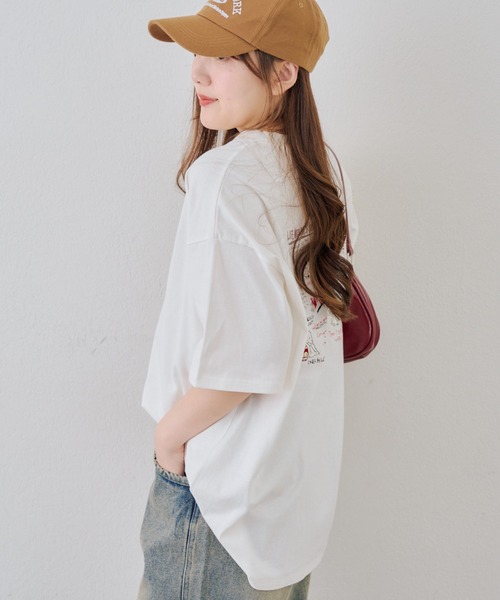 Another Branch olive des olive（アナザーブランチオリーブデオリーブ）の「【人気シリーズ！】オバケ刺繍Tシャツ（Tシャツ/カットソー・レディース・オートミール/スミクロ/サックスブルー/オフホワイト・FREE）」の7枚目の写真