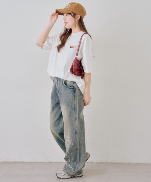 Another Branch olive des olive（アナザーブランチオリーブデオリーブ）の「【人気シリーズ！】オバケ刺繍Tシャツ（Tシャツ/カットソー・レディース・オートミール/スミクロ/サックスブルー/オフホワイト・FREE）」の12枚目の写真