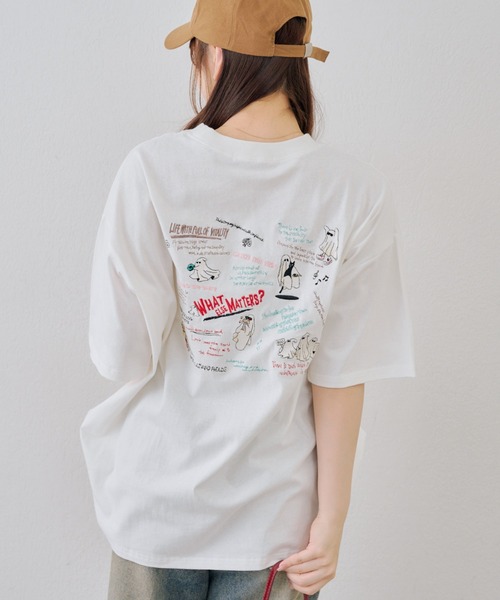 Another Branch olive des olive（アナザーブランチオリーブデオリーブ）の「【人気シリーズ！】オバケ刺繍Tシャツ（Tシャツ/カットソー・レディース・オートミール/スミクロ/サックスブルー/オフホワイト・FREE）」の11枚目の写真