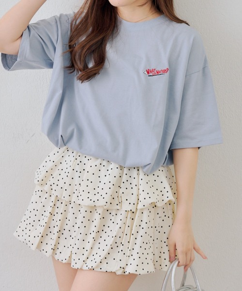 Another Branch olive des olive（アナザーブランチオリーブデオリーブ）の「【人気シリーズ！】オバケ刺繍Tシャツ（Tシャツ/カットソー・レディース・オートミール/スミクロ/サックスブルー/オフホワイト・FREE）」の19枚目の写真