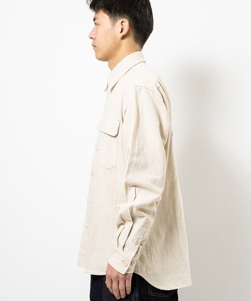 430（フォーサーティ）の「ms6482- L-S HEMP UTILITY SHIRT ミリタリーシャツ(26-080)（シャツ/ブラウス・メンズ・カーキ/ブラック/ベージュ・3/2/1/0）」の10枚目の写真