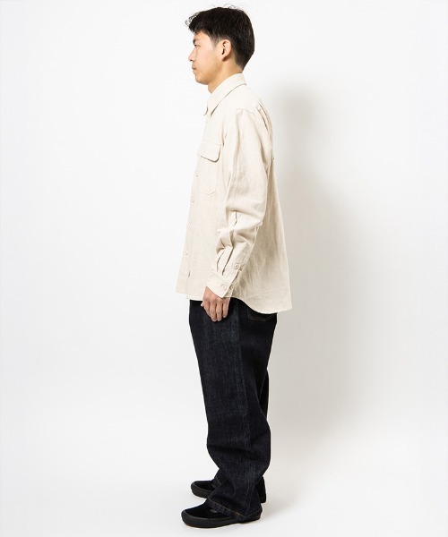 430（フォーサーティ）の「ms6482- L-S HEMP UTILITY SHIRT ミリタリーシャツ(26-080)（シャツ/ブラウス・メンズ・カーキ/ブラック/ベージュ・3/2/1/0）」の13枚目の写真