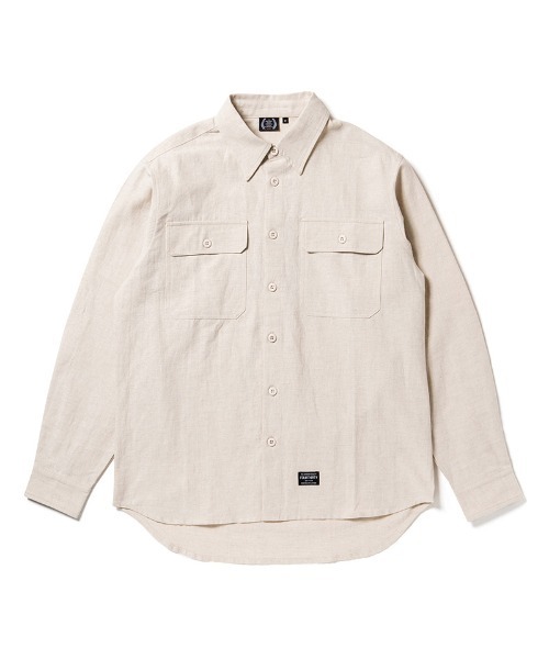 430（フォーサーティ）の「ms6482- L-S HEMP UTILITY SHIRT ミリタリーシャツ(26-080)（シャツ/ブラウス・メンズ・カーキ/ブラック/ベージュ・3/2/1/0）」の16枚目の写真