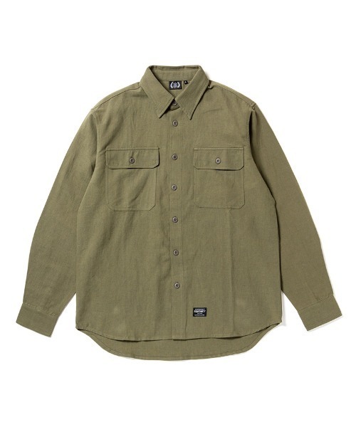 430（フォーサーティ）の「ms6482- L-S HEMP UTILITY SHIRT ミリタリーシャツ(26-080)（シャツ/ブラウス・メンズ・カーキ/ブラック/ベージュ・3/2/1/0）」の17枚目の写真
