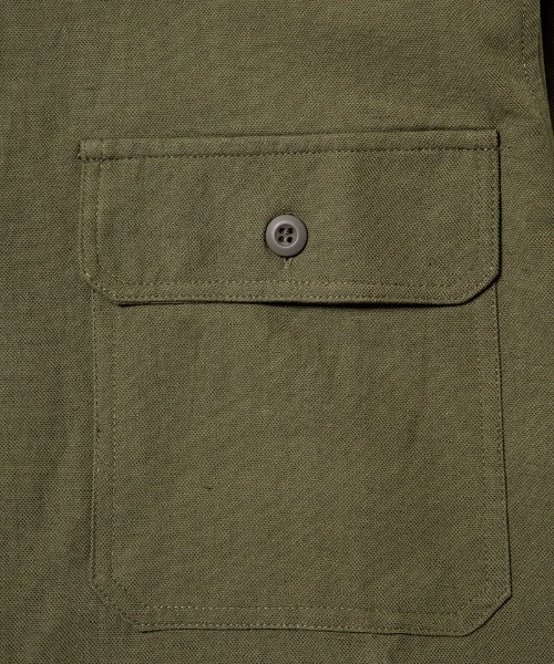 430（フォーサーティ）の「ms6482- L-S HEMP UTILITY SHIRT ミリタリーシャツ(26-080)（シャツ/ブラウス・メンズ・カーキ/ブラック/ベージュ・3/2/1/0）」の21枚目の写真