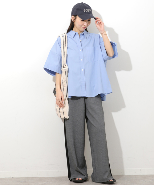 JOURNAL STANDARD relume（ジャーナルスタンダード　レリューム）の「コットンブロード Aラインシャツ（シャツ/ブラウス・レディース・イエロー/ブルー系その他/ホワイト・FREE）」の13枚目の写真