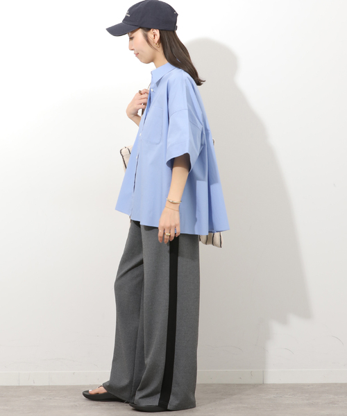 JOURNAL STANDARD relume（ジャーナルスタンダード　レリューム）の「コットンブロード Aラインシャツ（シャツ/ブラウス・レディース・イエロー/ブルー系その他/ホワイト・FREE）」の14枚目の写真