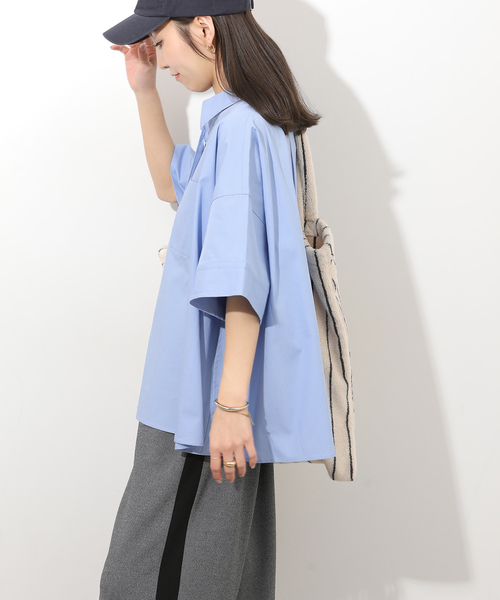 JOURNAL STANDARD relume（ジャーナルスタンダード　レリューム）の「コットンブロード Aラインシャツ（シャツ/ブラウス・レディース・イエロー/ブルー系その他/ホワイト・FREE）」の18枚目の写真
