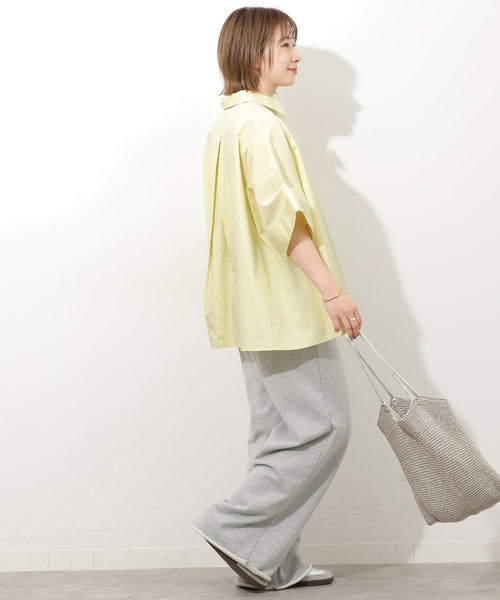 JOURNAL STANDARD relume（ジャーナルスタンダード　レリューム）の「コットンブロード Aラインシャツ（シャツ/ブラウス・レディース・イエロー/ブルー系その他/ホワイト・FREE）」の21枚目の写真