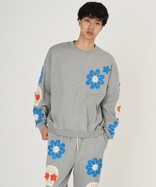 DISCOVERED(ディスカバード)の「MEXICO MOCHIEF SWEAT(スウェット・メンズ・グレー/ブラック・1/3)」の2枚目の写真