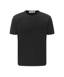 リブスリムコットンTシャツ（ブラック）
