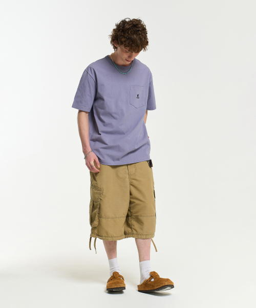 AECA(エイカ)の「EVERYDAY AECA CLOVER POCKET TEE-PURPLE(Tシャツ/カットソー・レディース・その他・M/L/XL)」の7枚目の写真
