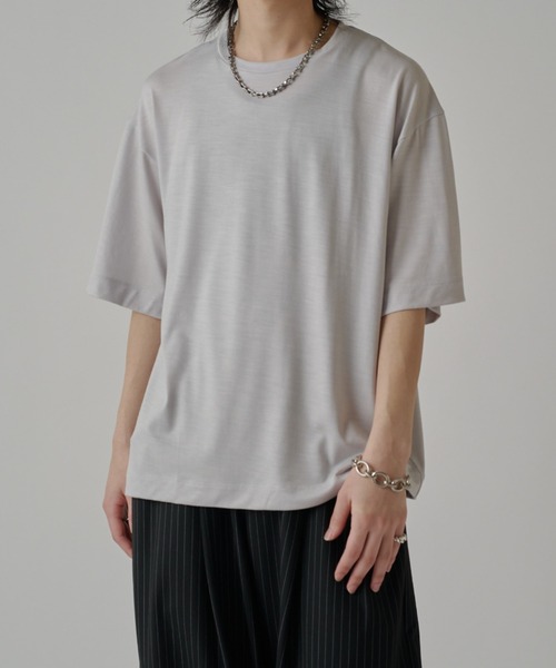 Lui's（ルイス）の「ウールプレーティングルーズフィットTシャツ（Tシャツ/カットソー・メンズ・チャコールグレー/ライトグレー/ブラウン/ブラック・S/M）」の21枚目の写真