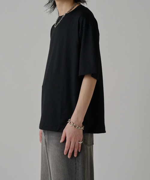 Lui's（ルイス）の「ウールプレーティングルーズフィットTシャツ（Tシャツ/カットソー・メンズ・チャコールグレー/ライトグレー/ブラウン/ブラック・S/M）」の11枚目の写真