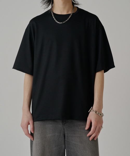 Lui's（ルイス）の「ウールプレーティングルーズフィットTシャツ（Tシャツ/カットソー・メンズ・チャコールグレー/ライトグレー/ブラウン/ブラック・S/M）」の10枚目の写真