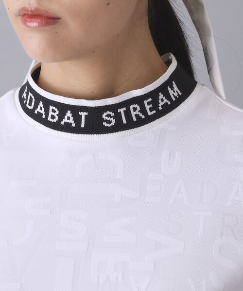 ADABAT STREAM(アダバットストリーム)の「3DロゴジャカードモックT(Tシャツ/カットソー・レディース・ホワイト系4/ブラック系3・42/38/40/36)」の12枚目の写真
