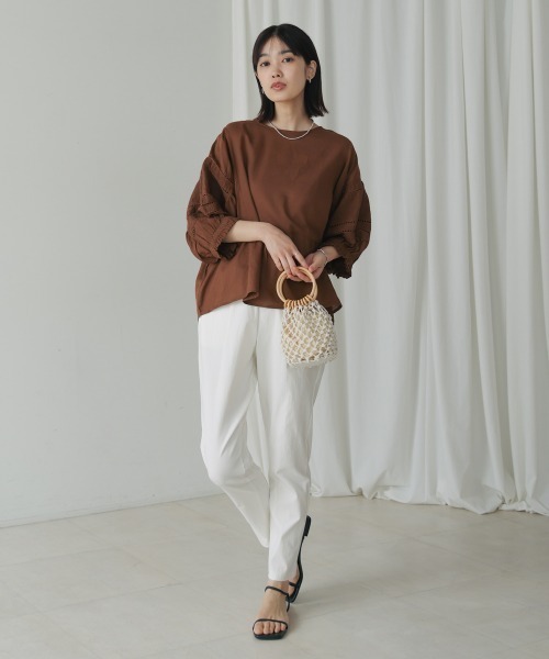 Bou Jeloud(ブージュルード)の「モスコットンエンブロイダリーブラウス(シャツ/ブラウス・レディース・ブラック/イエロー/ブラウン・MEDIUM)」の7枚目の写真