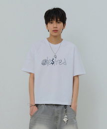 フロントグラフィッククロップ半袖Tシャツ-FBSK5805D01