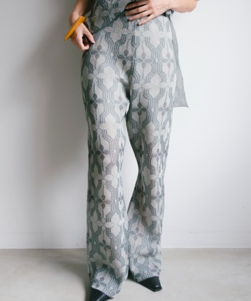 Ruh Dhan(ルーダン)の「Flower Geometry Pants(その他パンツ・レディース・ボルドー/オレンジ/グレー・FREE)」の1枚目の写真