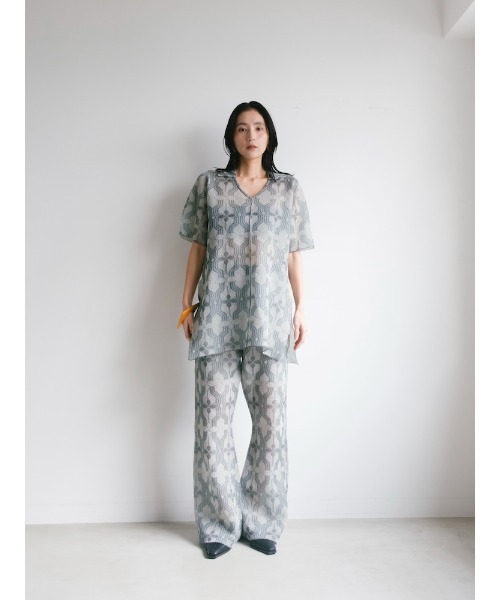 Ruh Dhan(ルーダン)の「Flower Geometry Pants(その他パンツ・レディース・ボルドー/オレンジ/グレー・FREE)」の4枚目の写真
