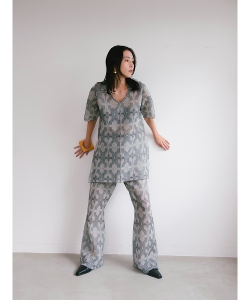 Ruh Dhan(ルーダン)の「Flower Geometry Pants(その他パンツ・レディース・ボルドー/オレンジ/グレー・FREE)」の8枚目の写真