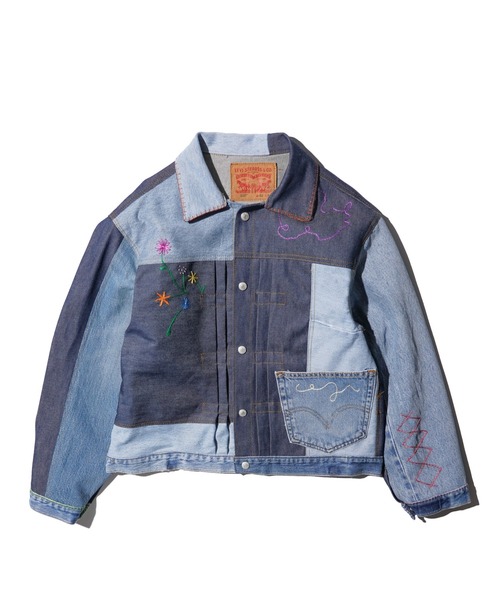 THRIFTY LOOK / スリフティールック EMBROIDERY LEVIS PLEATS JACKET