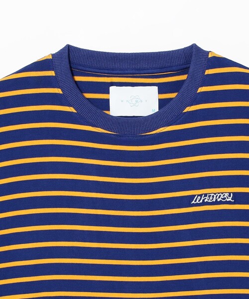 Whimsy(ウィムジー)の「WHIMSY SOCKS / RAYON BORDER TEE(Tシャツ/カットソー・メンズ・ブラック/ブルー・XL/L/M)」の4枚目の写真