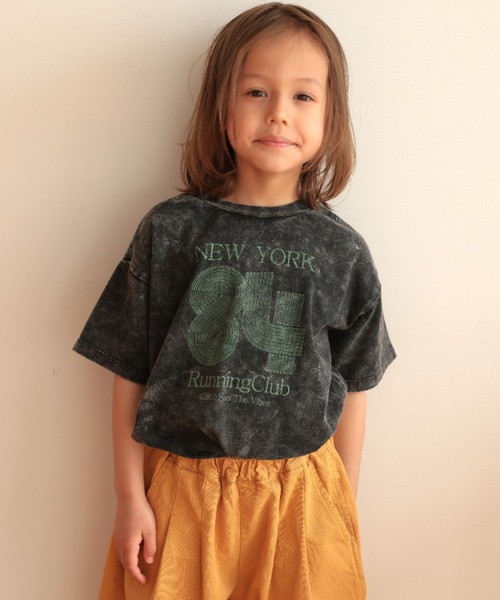 Ocean&Ground(オーシャン&グラウンド)の「Jr.ケミカルウォッシュロゴTシャツ(Tシャツ/カットソー・キッズ・グリーン/オフホワイト・150/160)」の5枚目の写真