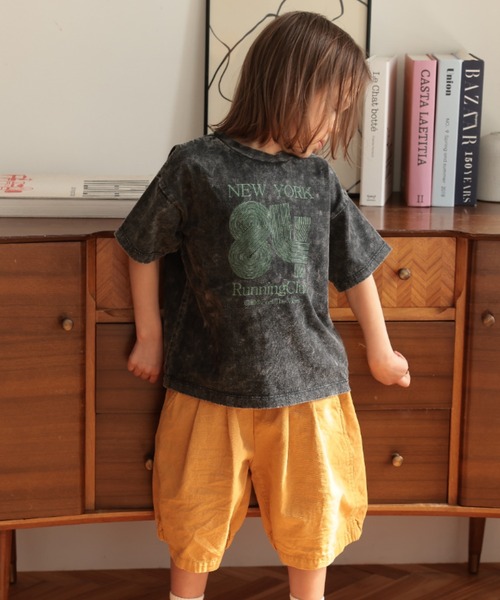 Ocean&Ground(オーシャン&グラウンド)の「Jr.ケミカルウォッシュロゴTシャツ(Tシャツ/カットソー・キッズ・グリーン/オフホワイト・150/160)」の7枚目の写真