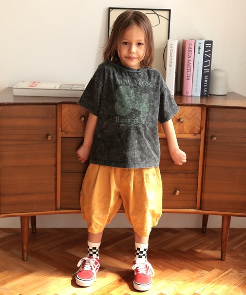 Ocean&Ground(オーシャン&グラウンド)の「Jr.ケミカルウォッシュロゴTシャツ(Tシャツ/カットソー・キッズ・グリーン/オフホワイト・150/160)」の10枚目の写真