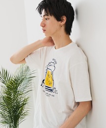 【BLUE STANDARD/ブルースタンダード】【涼しい スラブ天竺】 アニマルプリントTシャツ 綿100% 凹凸素材 ペンギン ゆるかわ 凹凸素材 部屋着 ワンマイル キャンプ