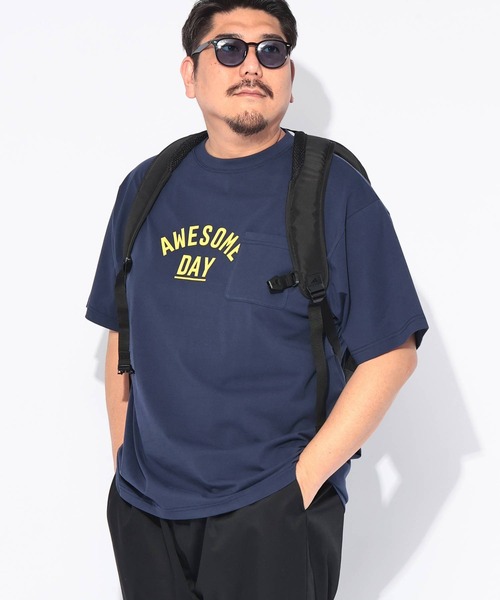 B&T CLUB(ビーティークラブ)の「Tシャツ 半袖 メンズ 大きいサイズ プリント クルーネック ヒヤテック USAコットン 胸ポケット B&T CLUB (ビーアンドティークラブ)(Tシャツ/カットソー・メンズ・ブラック/ネイビー/ブラウン/カーキ・X2(4L~5L)/X1(3L~4L)/X4(8L~9L)/X3(6L~7L))」の8枚目の写真