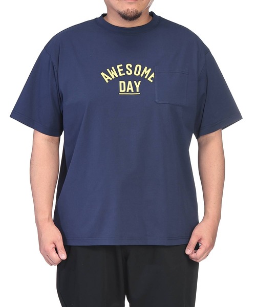 B&T CLUB(ビーティークラブ)の「Tシャツ 半袖 メンズ 大きいサイズ プリント クルーネック ヒヤテック USAコットン 胸ポケット B&T CLUB (ビーアンドティークラブ)(Tシャツ/カットソー・メンズ・ブラック/ネイビー/ブラウン/カーキ・X2(4L~5L)/X1(3L~4L)/X4(8L~9L)/X3(6L~7L))」の9枚目の写真