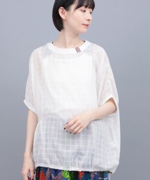 チチカカ | シアーチェックドロストビッグT(Tシャツ/カットソー)
