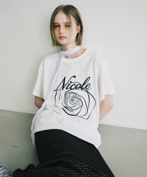 NICK&NICOLE(ニックアンドニコール)の「NICOLE ROSE SLEEVE TOP_CREAM NAVY(Tシャツ/カットソー・レディース・その他・MEDIUM/LARGE)」の3枚目の写真
