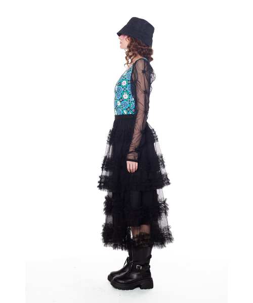 GREEDILOUS(グリディアス)の「Signature Floral Sheer Sleeve Top(その他トップス・レディース・その他・X-SMALL/SMALL/MEDIUM/LARGE)」の4枚目の写真