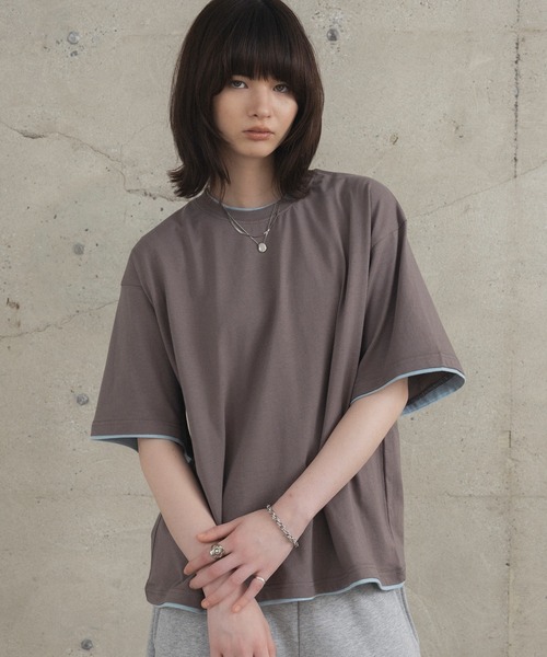 Confirm(コンファーム)の「ネックディテール Tシャツ / Neck Detail Plain T-Shirt メンズ ウィメンズ ユニセックス(Tシャツ/カットソー・メンズ・ブラック/グレー/アイボリー/スカイブルー・M/L)」の1枚目の写真