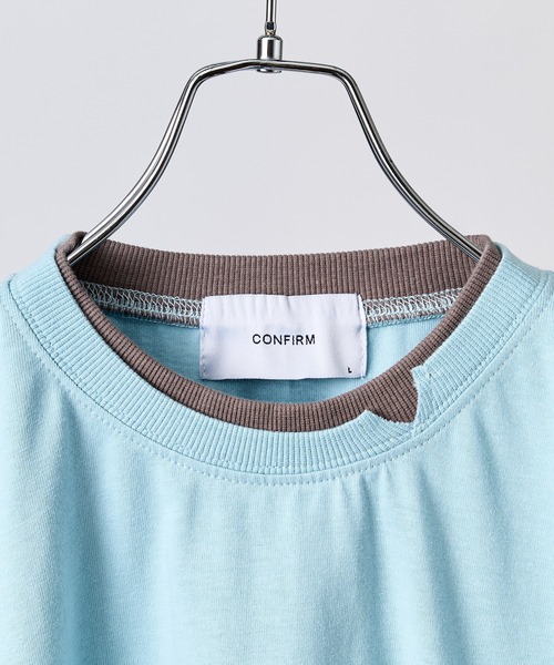 Confirm(コンファーム)の「ネックディテール Tシャツ / Neck Detail Plain T-Shirt メンズ ウィメンズ ユニセックス(Tシャツ/カットソー・メンズ・ブラック/グレー/アイボリー/スカイブルー・M/L)」の12枚目の写真