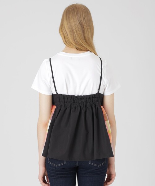 BLUE LABEL CRESTBRIDGE(ブルーレーベルクレストブリッジ)の「【一部店舗限定】パーシャルチェックキャミコンビ(Tシャツ/カットソー・レディース・グリーン系その他2/レッド系その他4・38)」の13枚目の写真