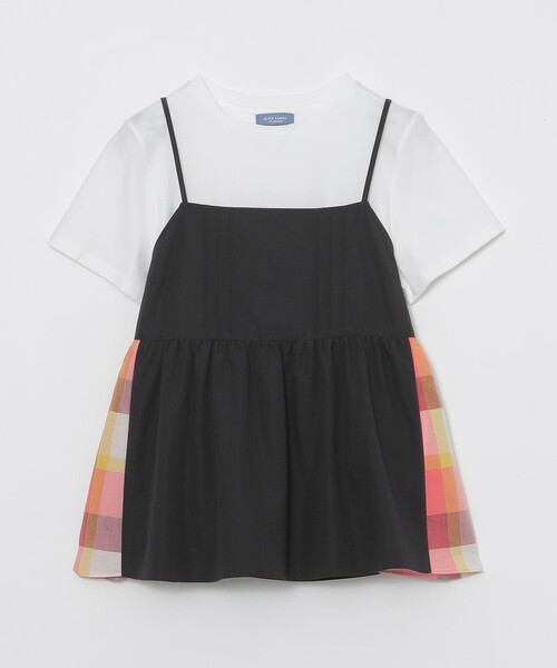 BLUE LABEL CRESTBRIDGE(ブルーレーベルクレストブリッジ)の「【一部店舗限定】パーシャルチェックキャミコンビ(Tシャツ/カットソー・レディース・グリーン系その他2/レッド系その他4・38)」の16枚目の写真
