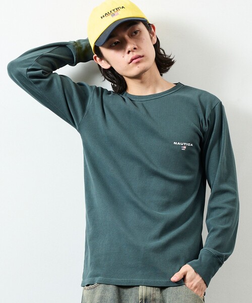 NAUTICA(ノーティカ)の「NAUTICA/ノーティカ Essentials タイトフィット L/S クルーネック ピグメントTシャツ(Tシャツ/カットソー・メンズ・ネイビー/オリーブ/チャコールグレー・LARGE/SMALL/MEDIUM)」の7枚目の写真